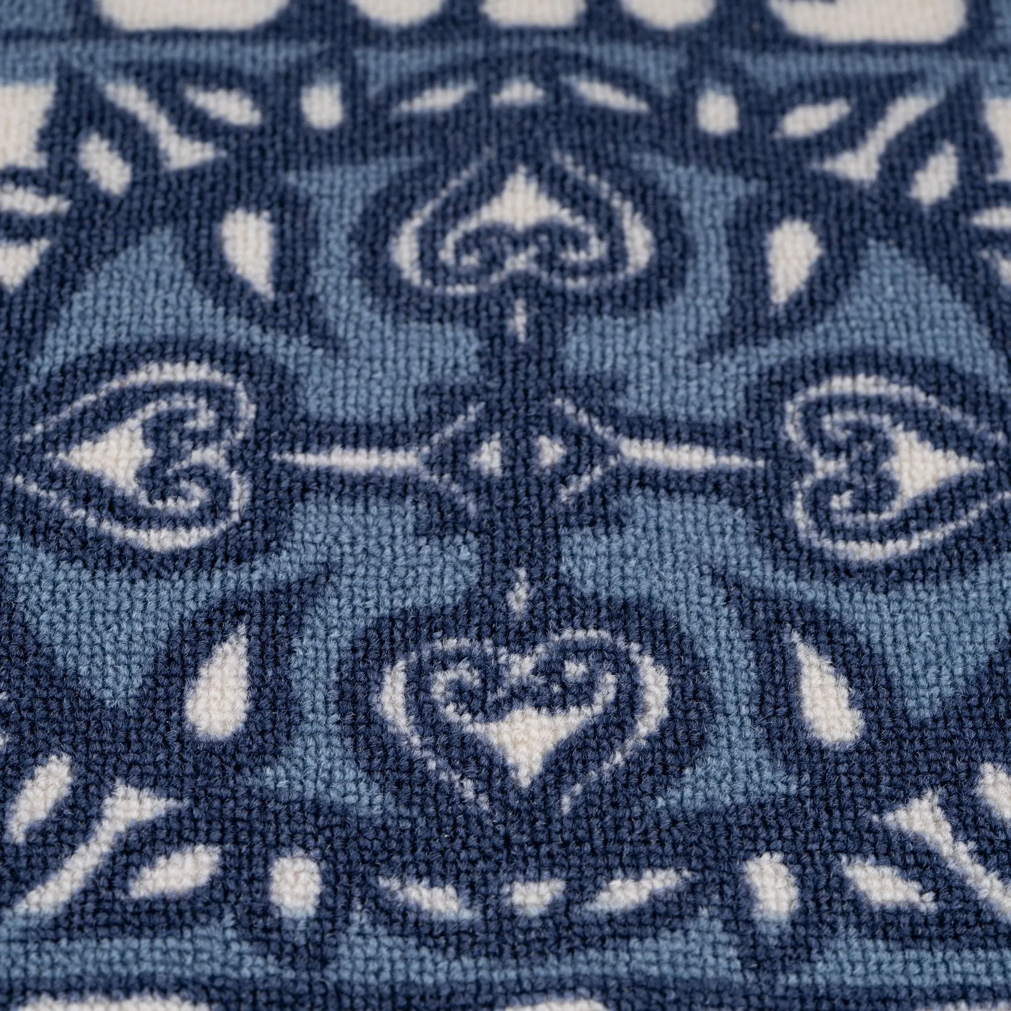 Non Slip Blue Mosaic Mat