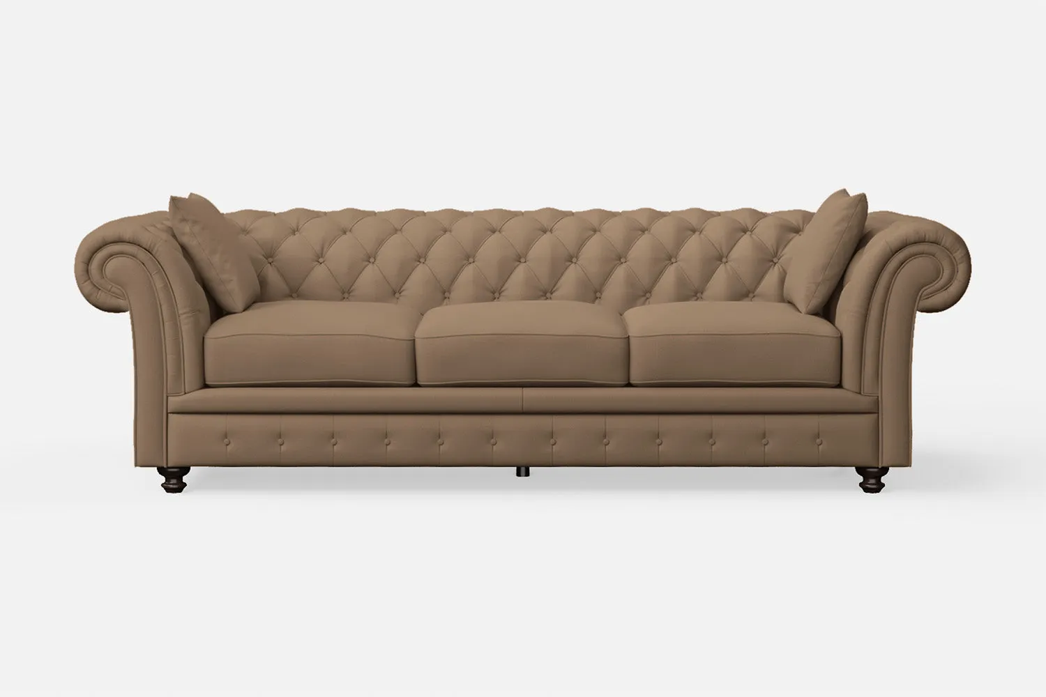 Pesaro 4 Seater Sofa Stone Leather