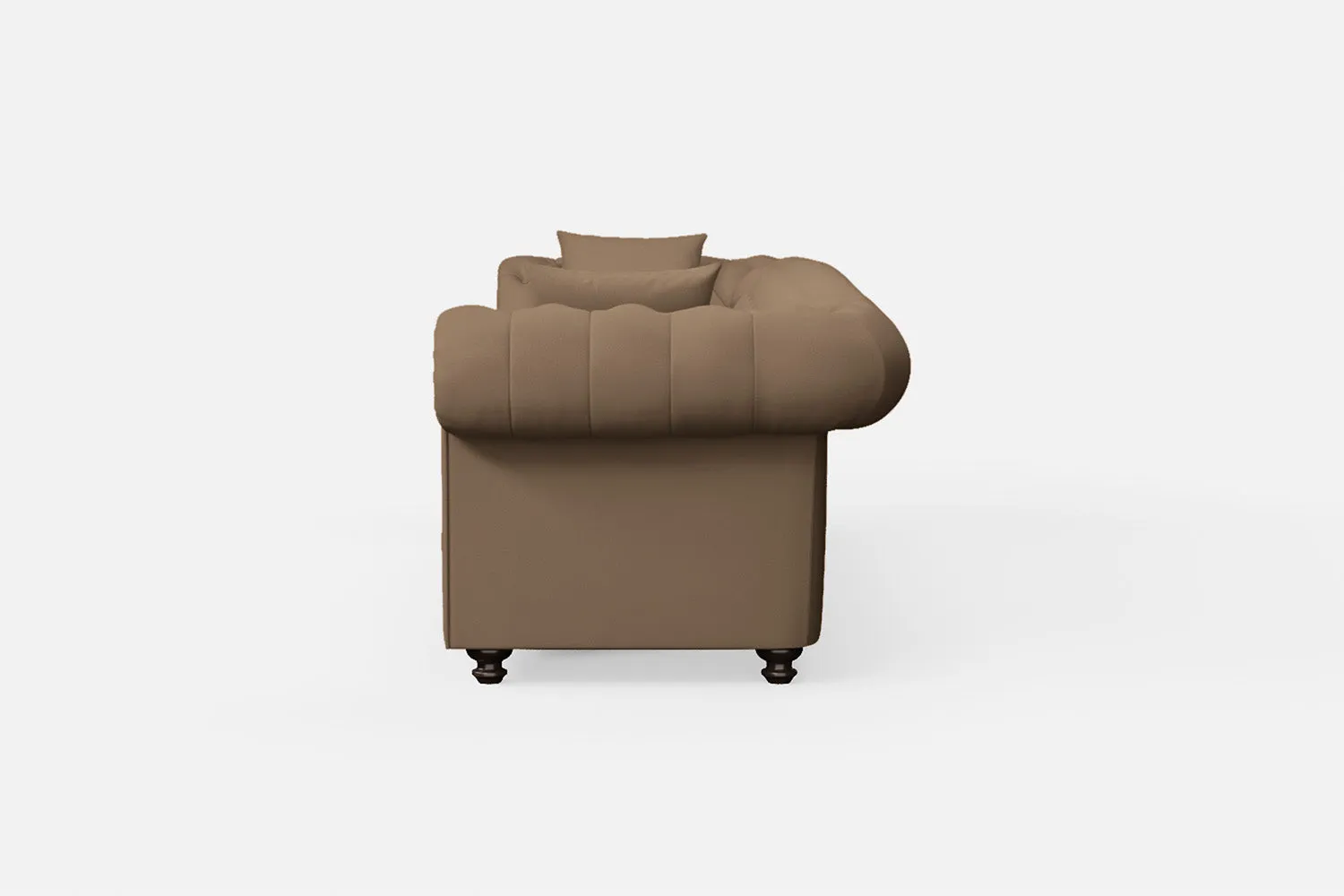 Pesaro 4 Seater Sofa Stone Leather