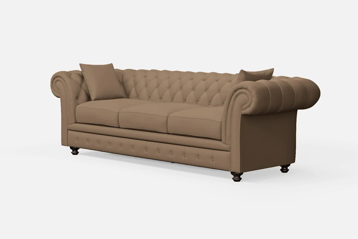Pesaro 4 Seater Sofa Stone Leather