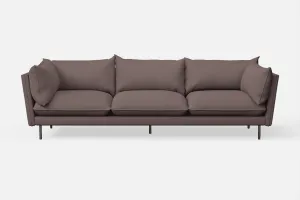 Pistoia 4 Seater Sofa Rose Taupe Leather