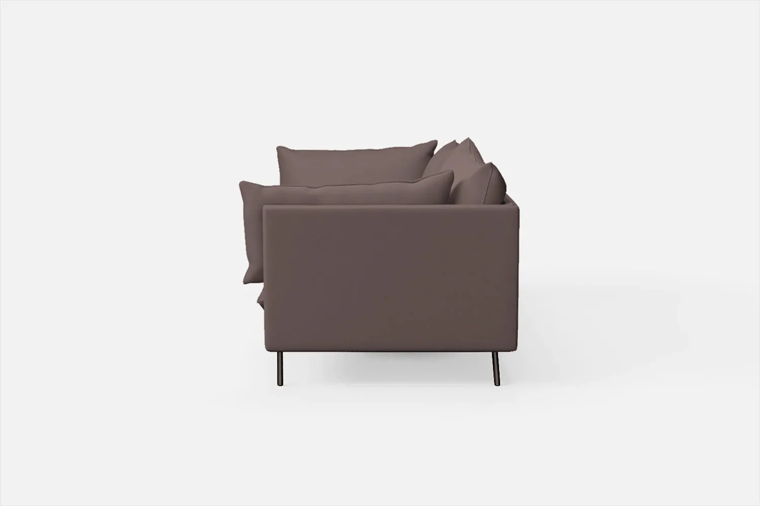 Pistoia 4 Seater Sofa Rose Taupe Leather