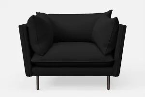 Pistoia Armchair Black Leather