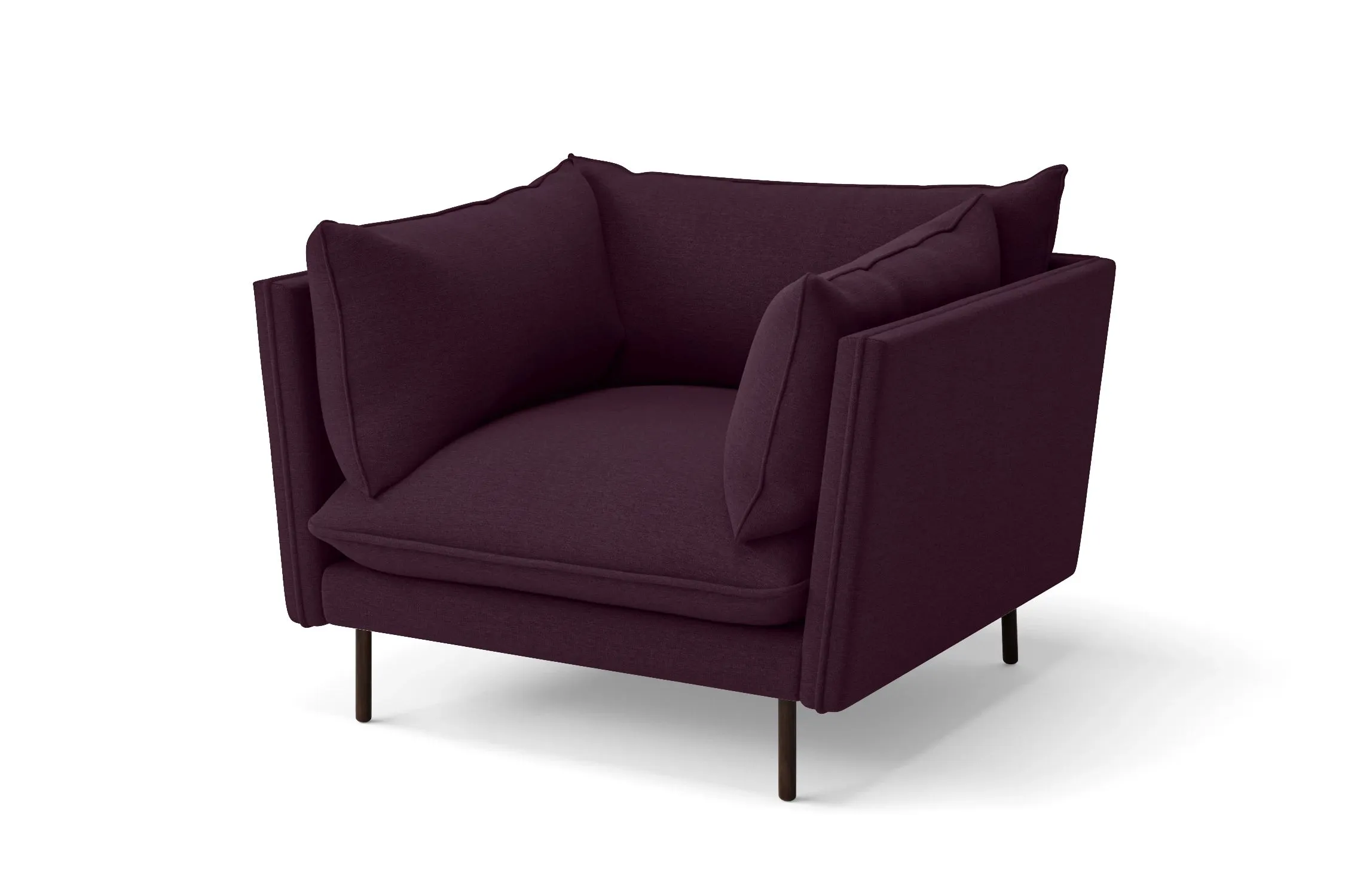 Pistoia Armchair Purple Linen Fabric