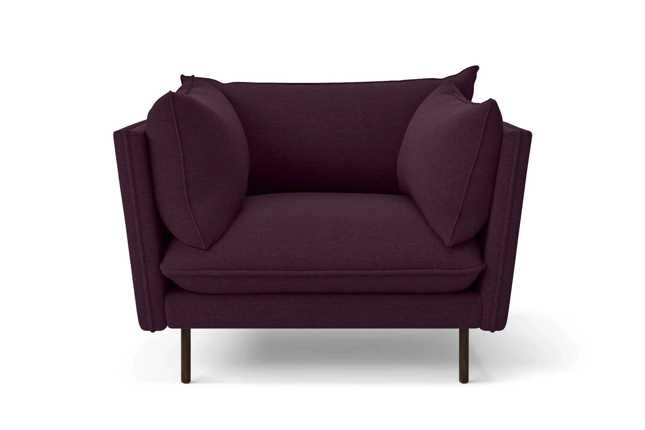 Pistoia Armchair Purple Linen Fabric