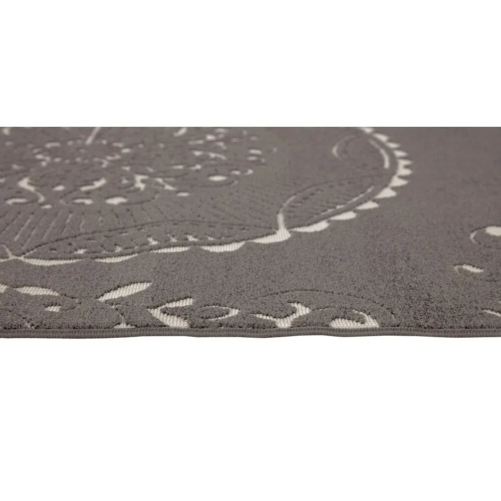 " Meticulous Medallion Charcoal Grey" (7'10" x 10') - 7'10" x 10'
