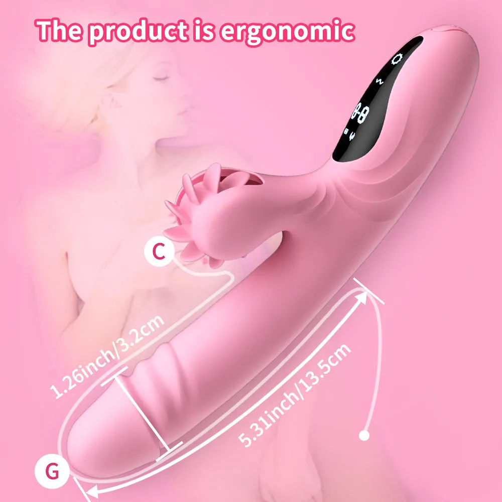 Quusvik Heated Masturbator with Rotating Tongue - Smart Female Sex Machine Toy