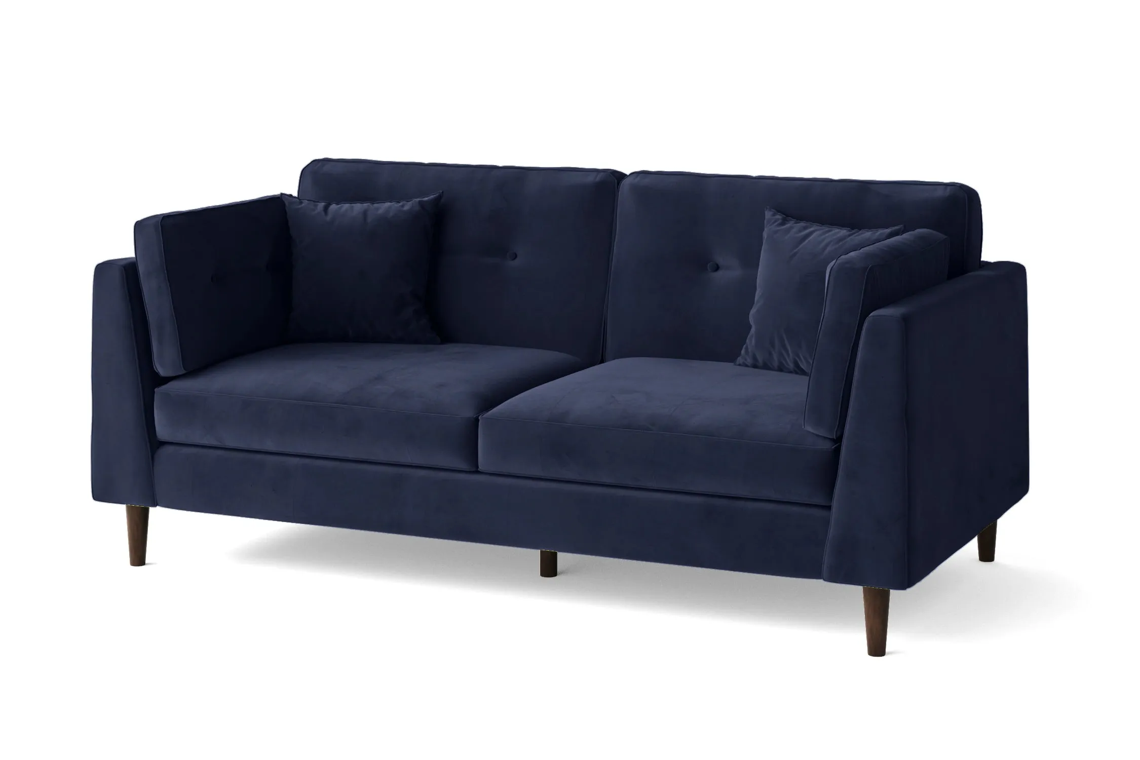 Ragusa 3 Seater Sofa Dark Blue Velvet
