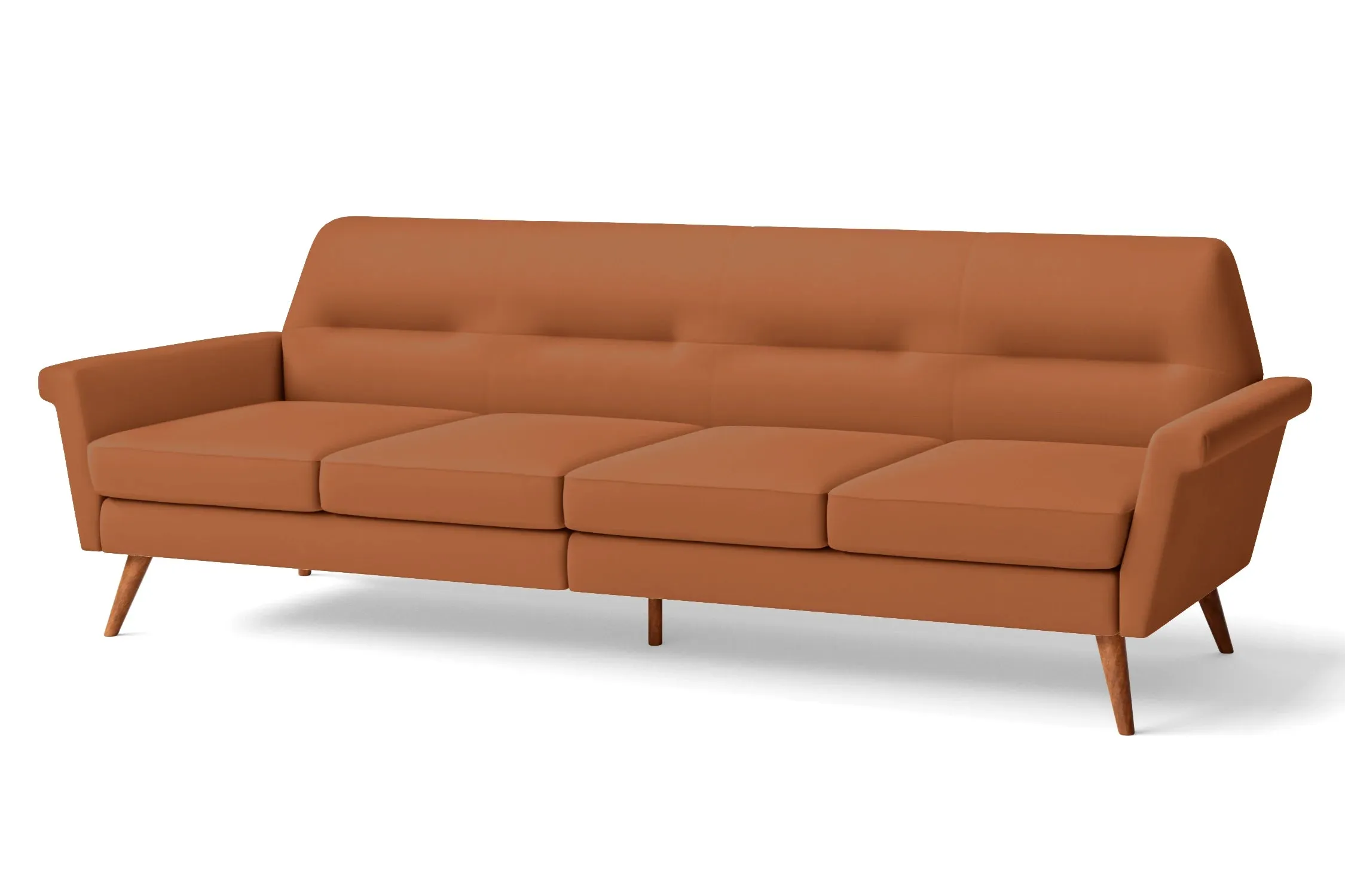 Ravenna 4 Seater Sofa Tan Brown Leather