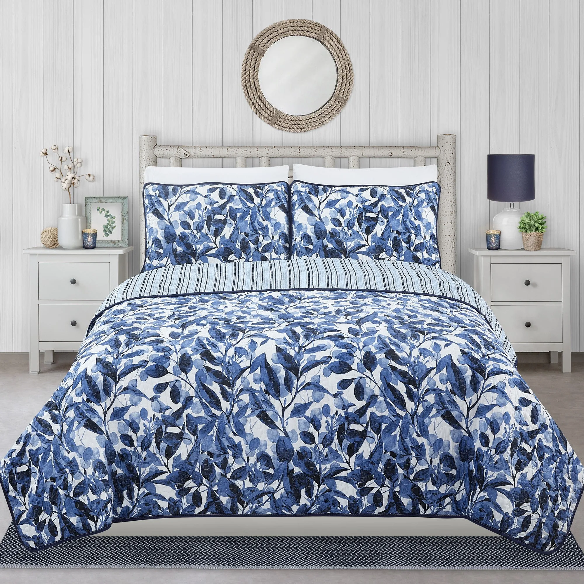 Safdie & Co. Quilt 3PC Set DQ Vines