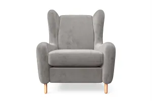 Sassari Armchair Grey Velvet