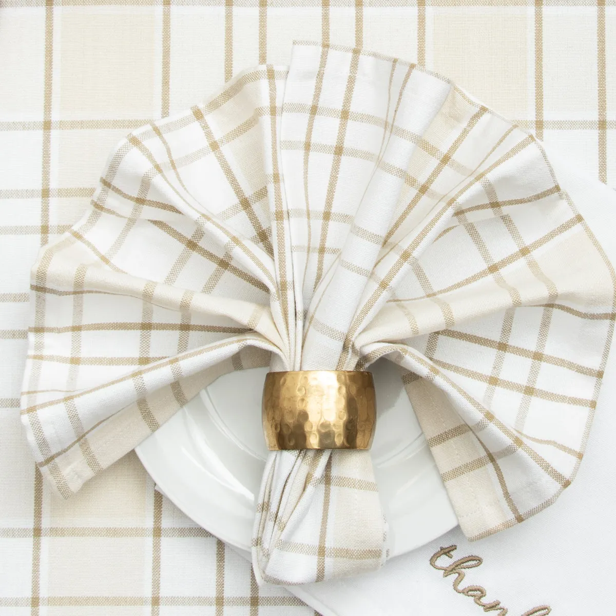 Soft Autumn Plaid Table Linens