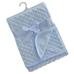 Soft Touch Popcorn Blanket-Blue