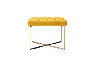 Spezia Ottoman Yellow Velvet