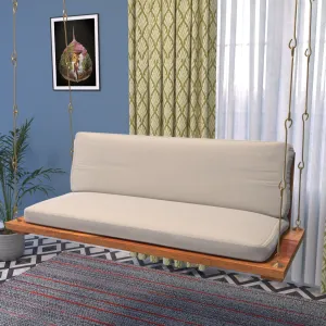 Sweden Soft Touch Upholstery Wooden Swing for Home