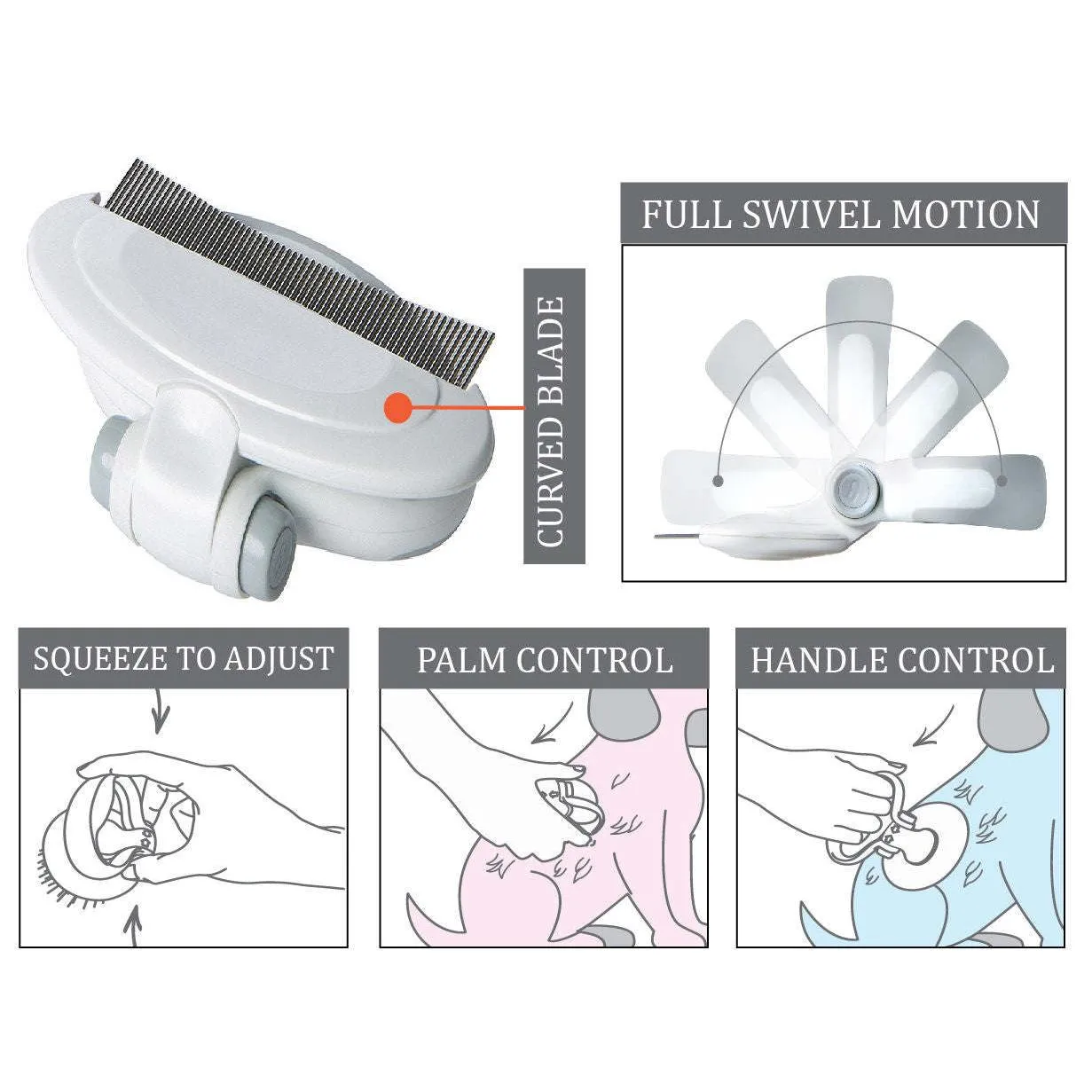 Travel Swivel Comb for pets Care