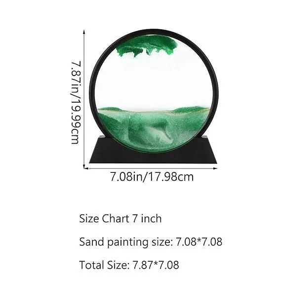TRENDG Liquid Motion Display Flowing Rotating Sand Frame