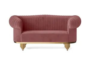 Viterbo 2 Seater Sofa Pink Velvet