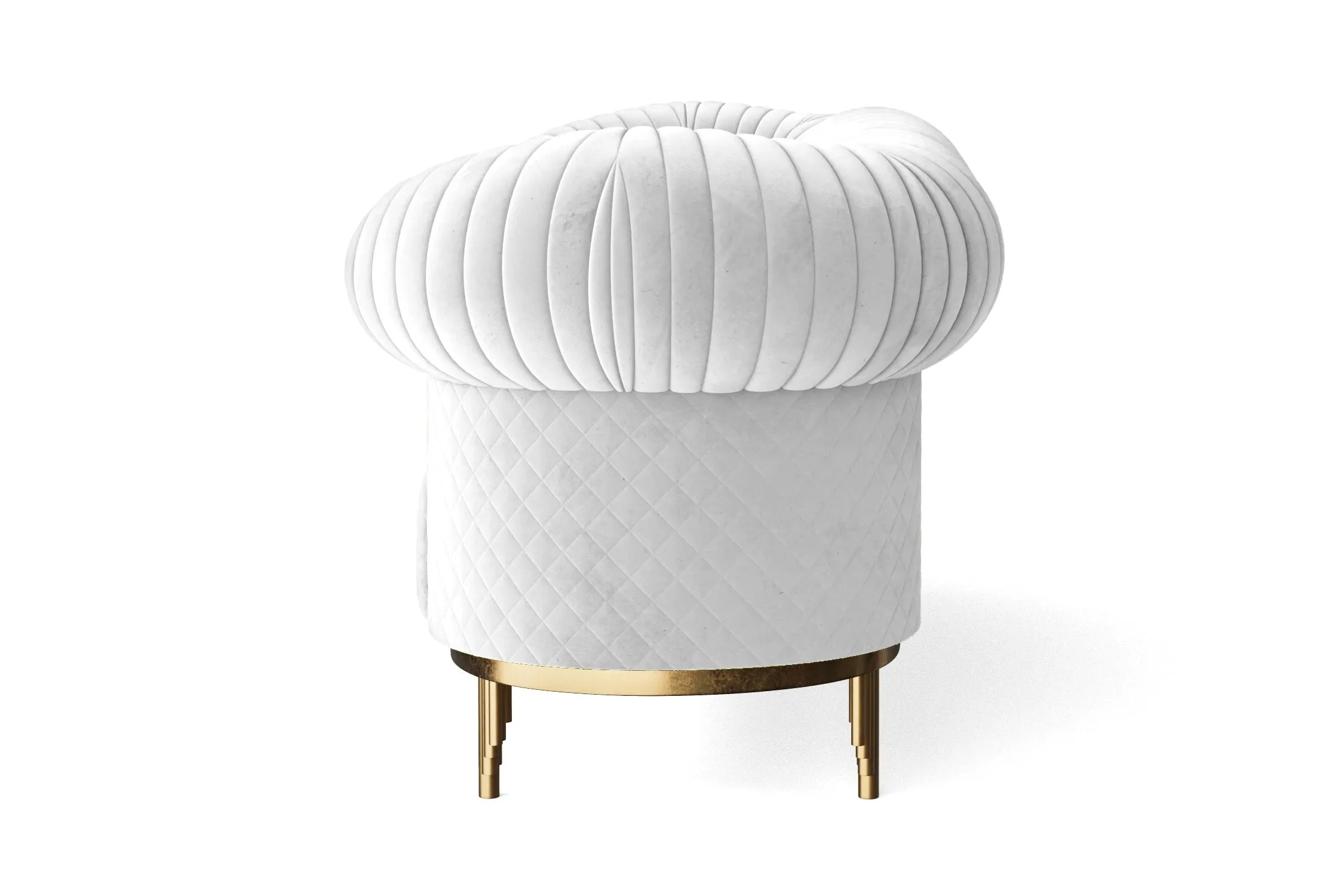Viterbo Armchair White Velvet