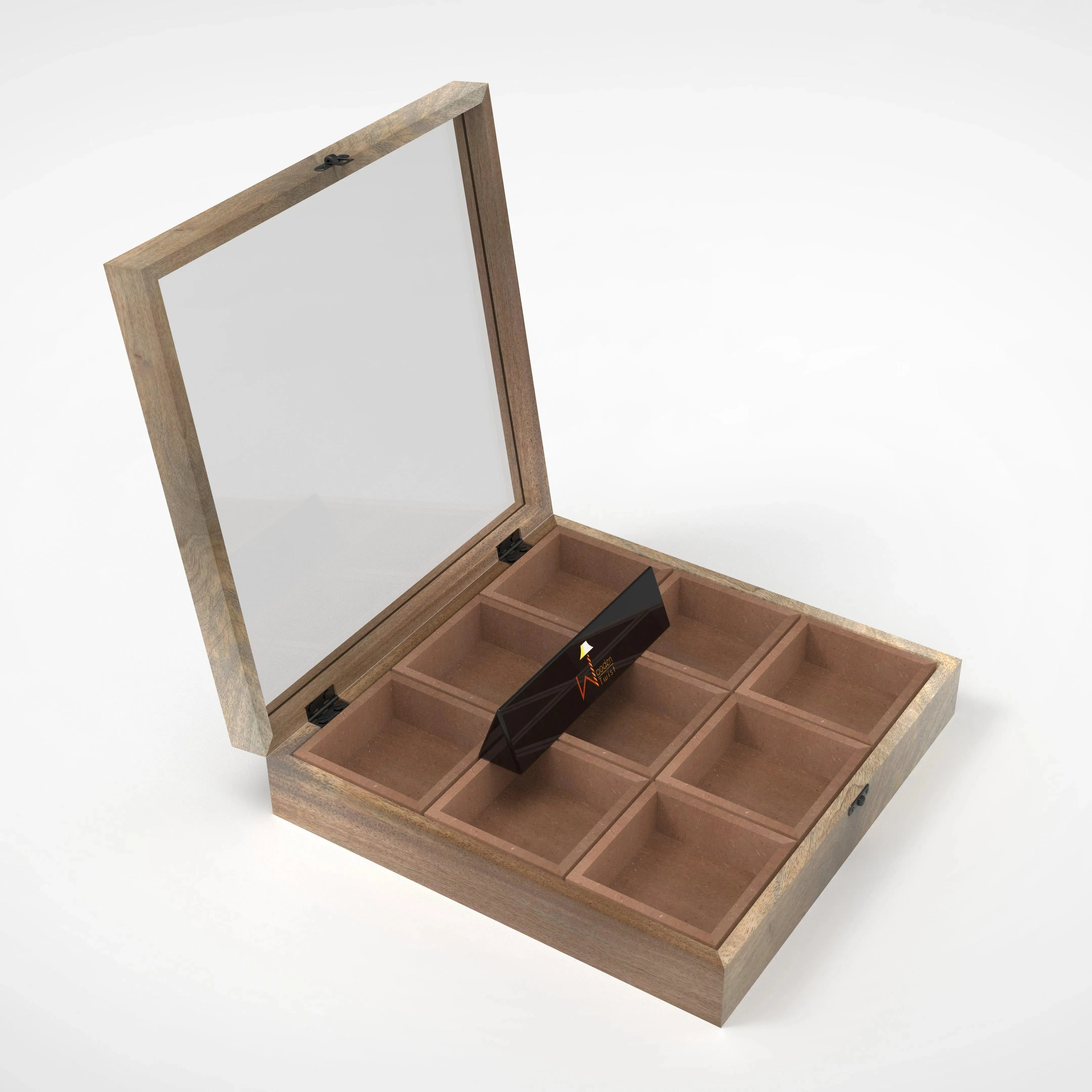 Wooden Spice Box Container - Spice Masala Box Holder