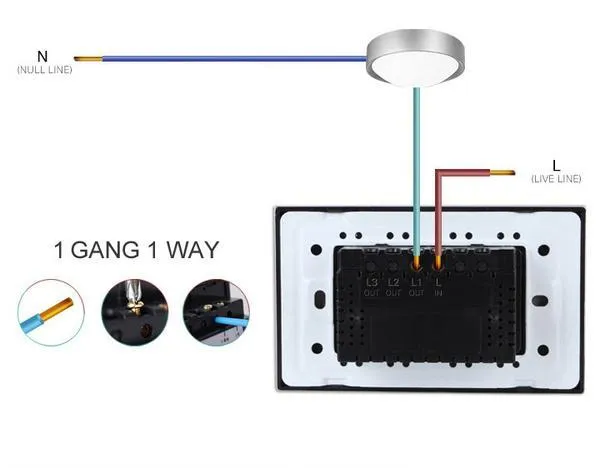 XT1111WHZW - Glass Panel Touch Light Switch